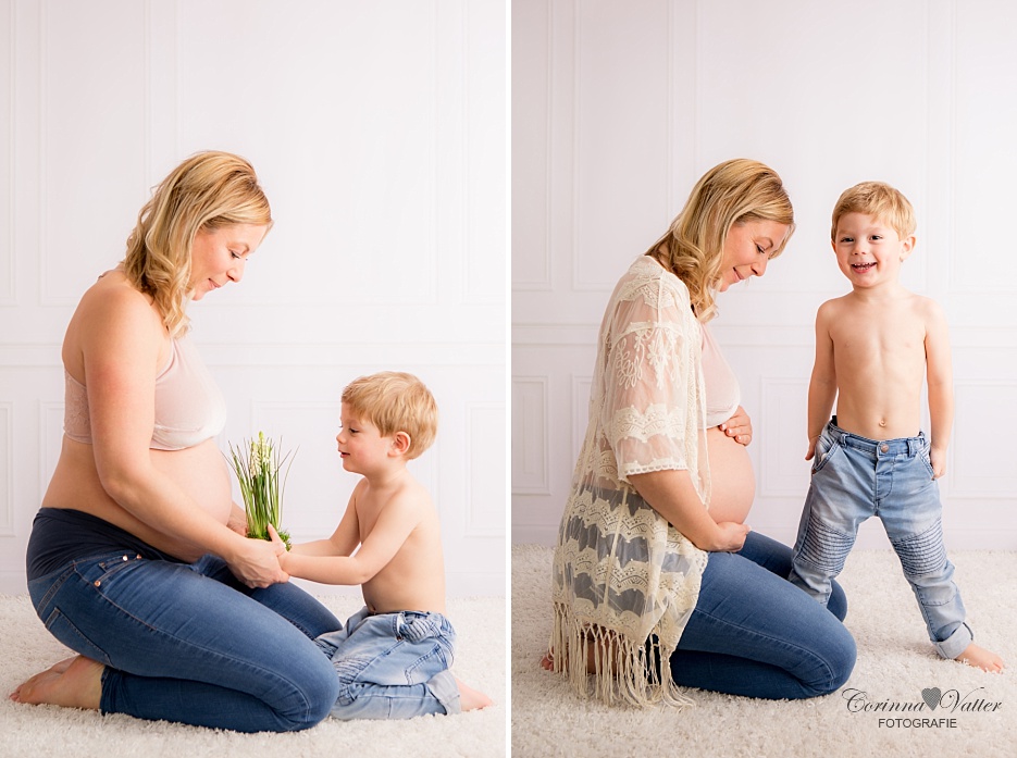 Babybauchshooting im Studio